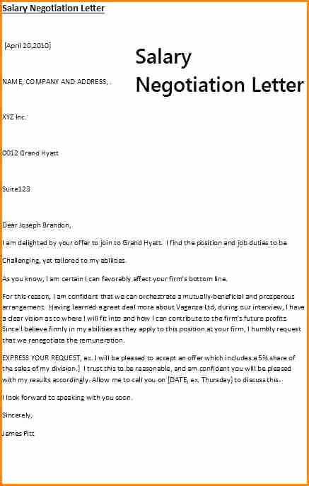 Job Offer Negotiation Letter Sample Fresh 8 Example Of Counter Offer Letter Salary