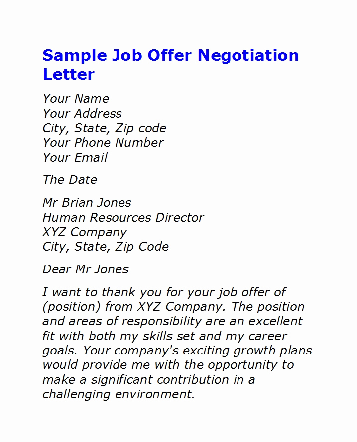 Job Offer Negotiation Letter Sample Unique 49 Best Salary Negotiation Letters Emails &amp; Tips