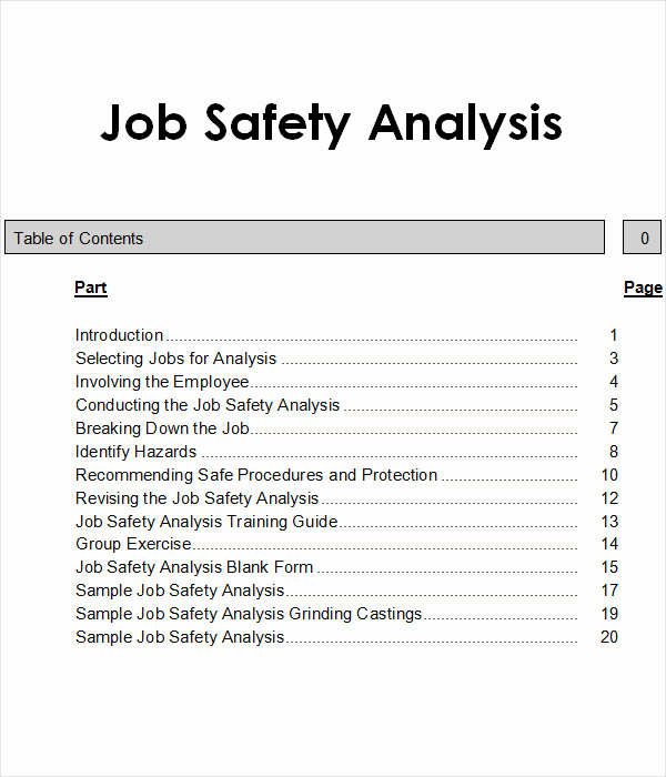 Job Safety Analysis Template Beautiful 21 Analysis Templates Free Word Pdf Documents Download