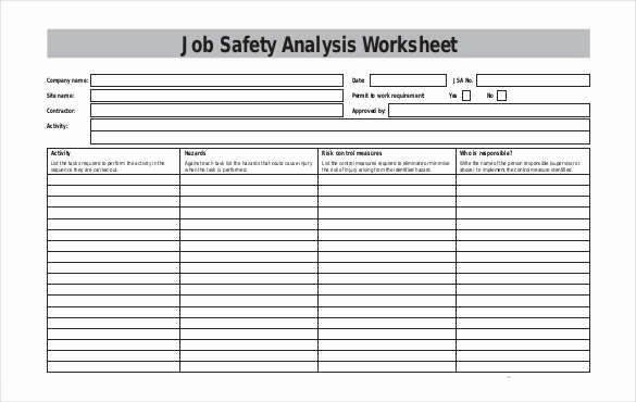 Job Safety Analysis Template Unique 19 Job Sheet Templates &amp; Samples Doc Pdf Excel Apple