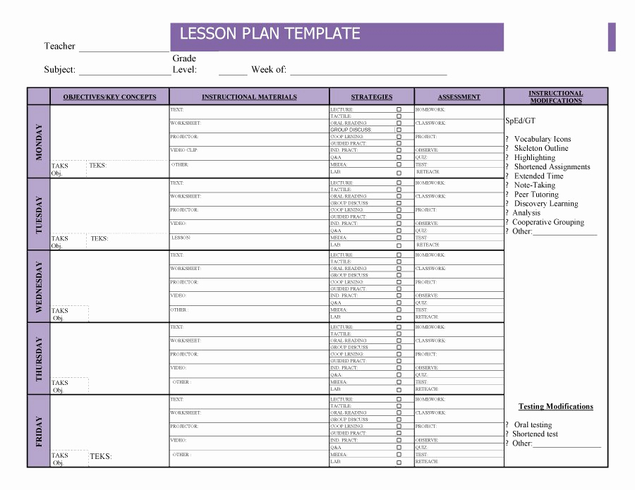 Kindergarten Lesson Plan Template Beautiful 44 Free Lesson Plan Templates [ Mon Core Preschool Weekly]
