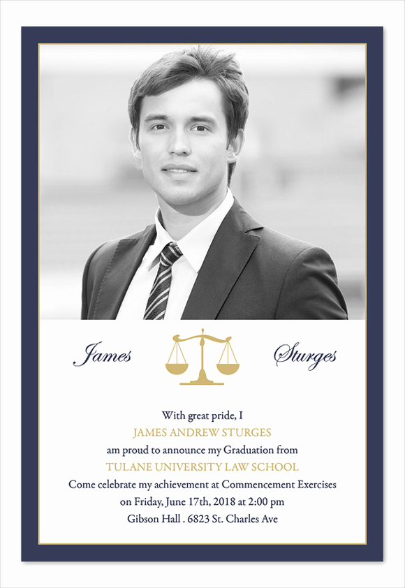 Law School Graduation Announcements Fresh 49 Graduation Invitation Designs &amp; Templates Psd Ai