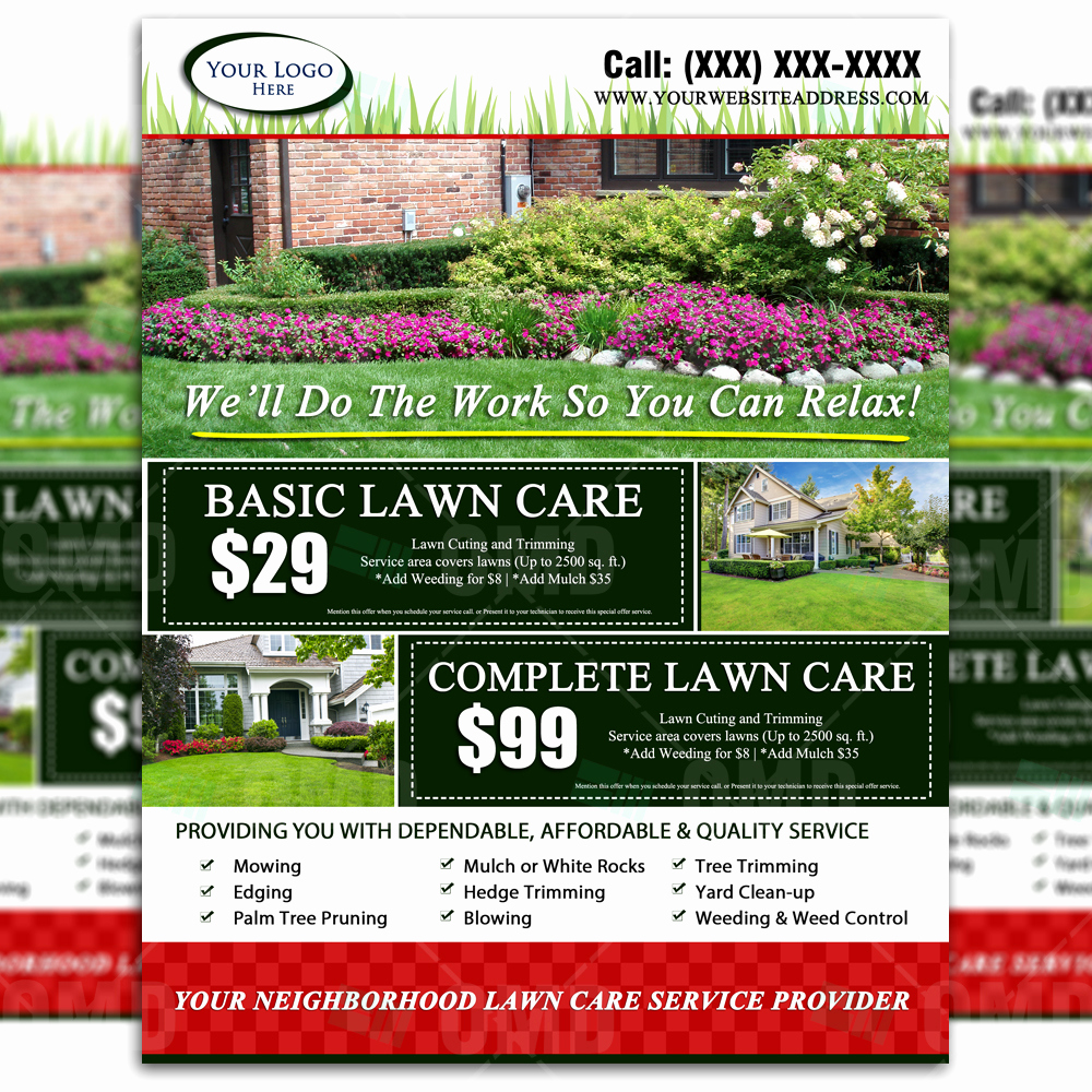 Lawn Care Flyer Template Beautiful Lawn Care Flyer Design 2 – the Lawn Market