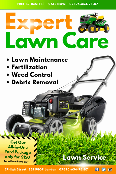 Lawn Care Flyer Template Fresh Lawn Service Flyer Template