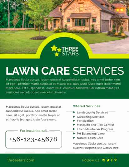 Lawn Care Flyer Template Lovely Lawn Care Flyer Templates