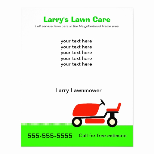 Lawn Care Flyer Template Luxury Lawn Care Services Flyer Design
