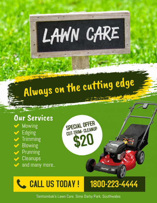 Lawn Care Flyer Template Luxury Lawn Care Services Flyer Poster Template