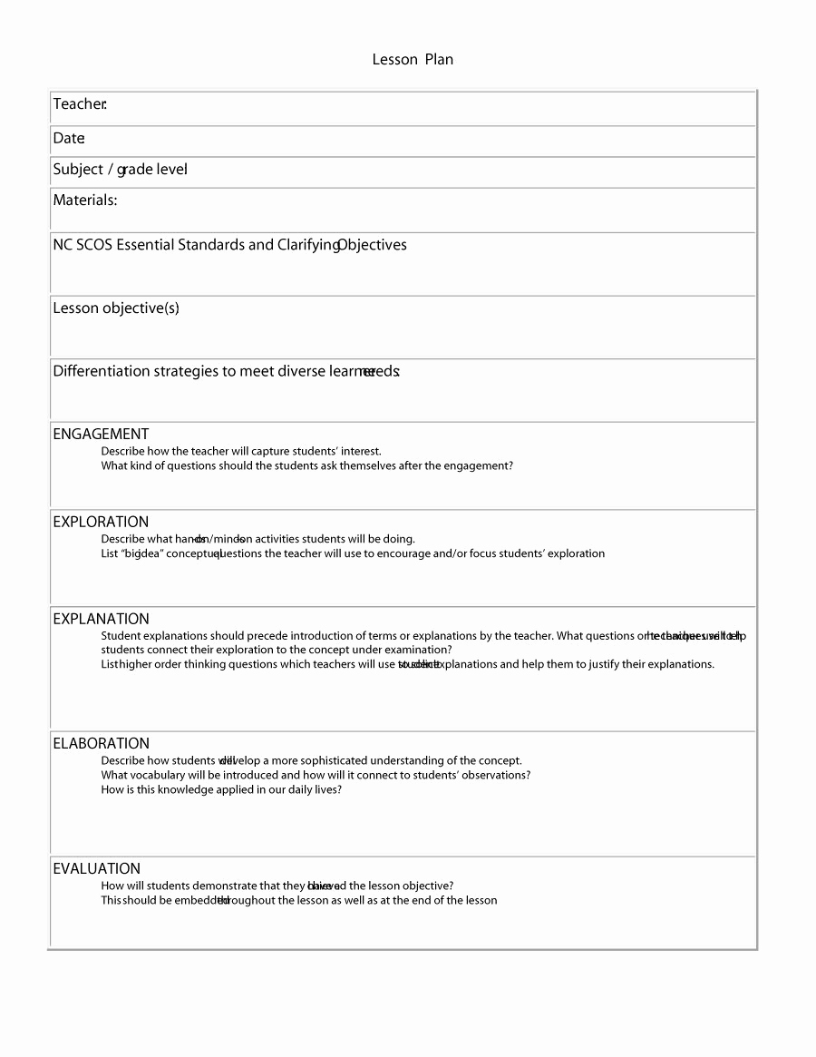 Lesson Plan Template Free Best Of 44 Free Lesson Plan Templates [ Mon Core Preschool Weekly]