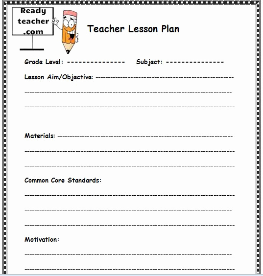 Lesson Plan Template Free Inspirational Free Lesson Plan Template