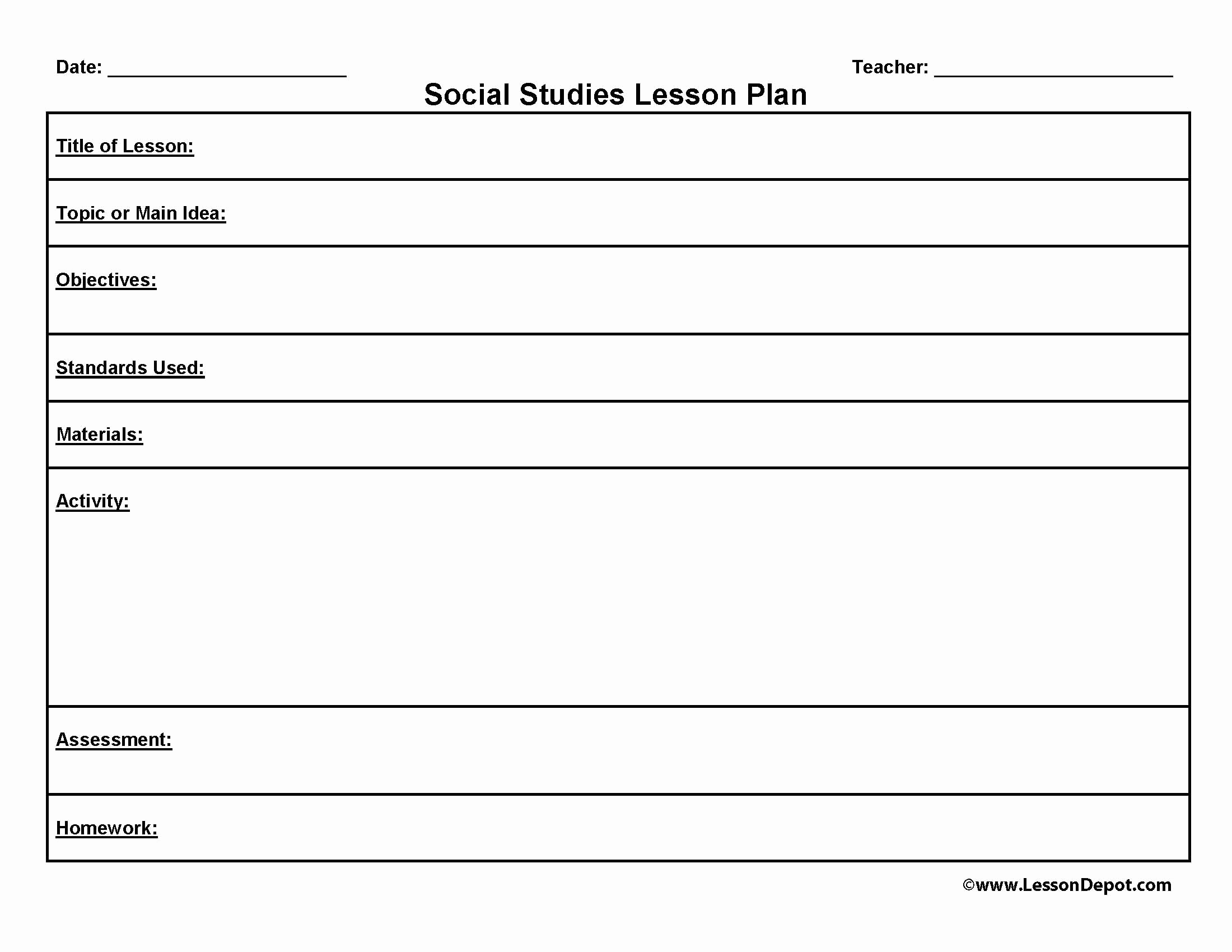 Lesson Plan Template Free Lovely Free Civics Lesson Plan Templates Standards