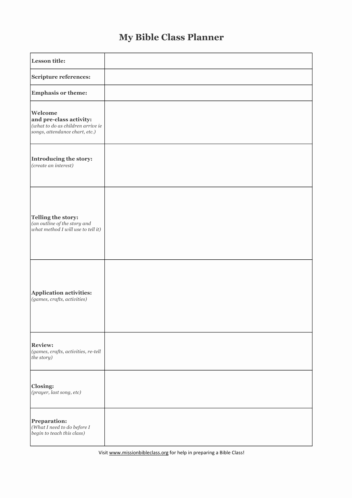 Lesson Plan Template Free Unique Blank Lesson Plan Templates to Print