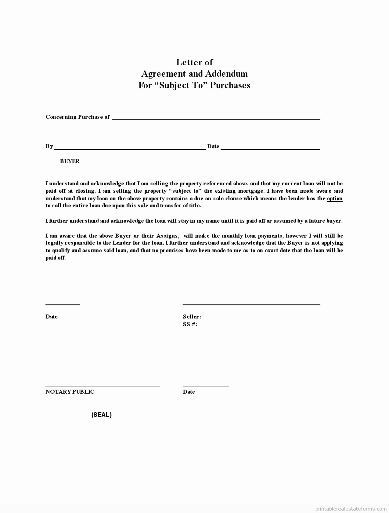 Letter Of Agreement Template Awesome Free Printable Letter Of Agreement form Generic