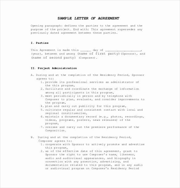 Letter Of Agreement Template Best Of 22 Payment Agreement Templates Pdf Google Docs Pages