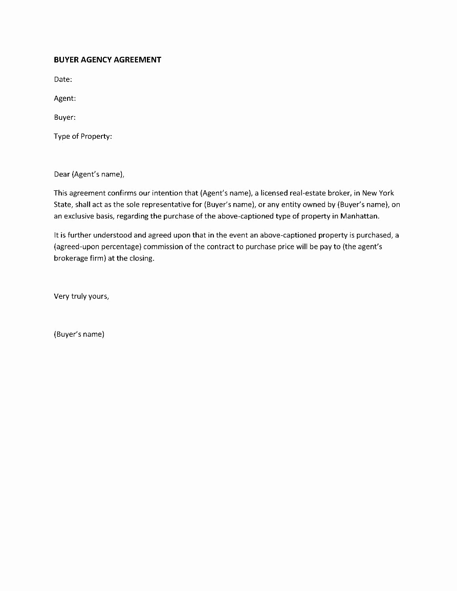 Letter Of Agreement Template Elegant Free Printable Letter Of Agreement form Generic