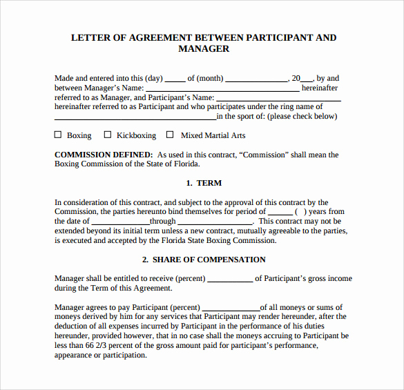 Letter Of Agreement Template New 16 Letter Of Agreement Templates Pdf Doc