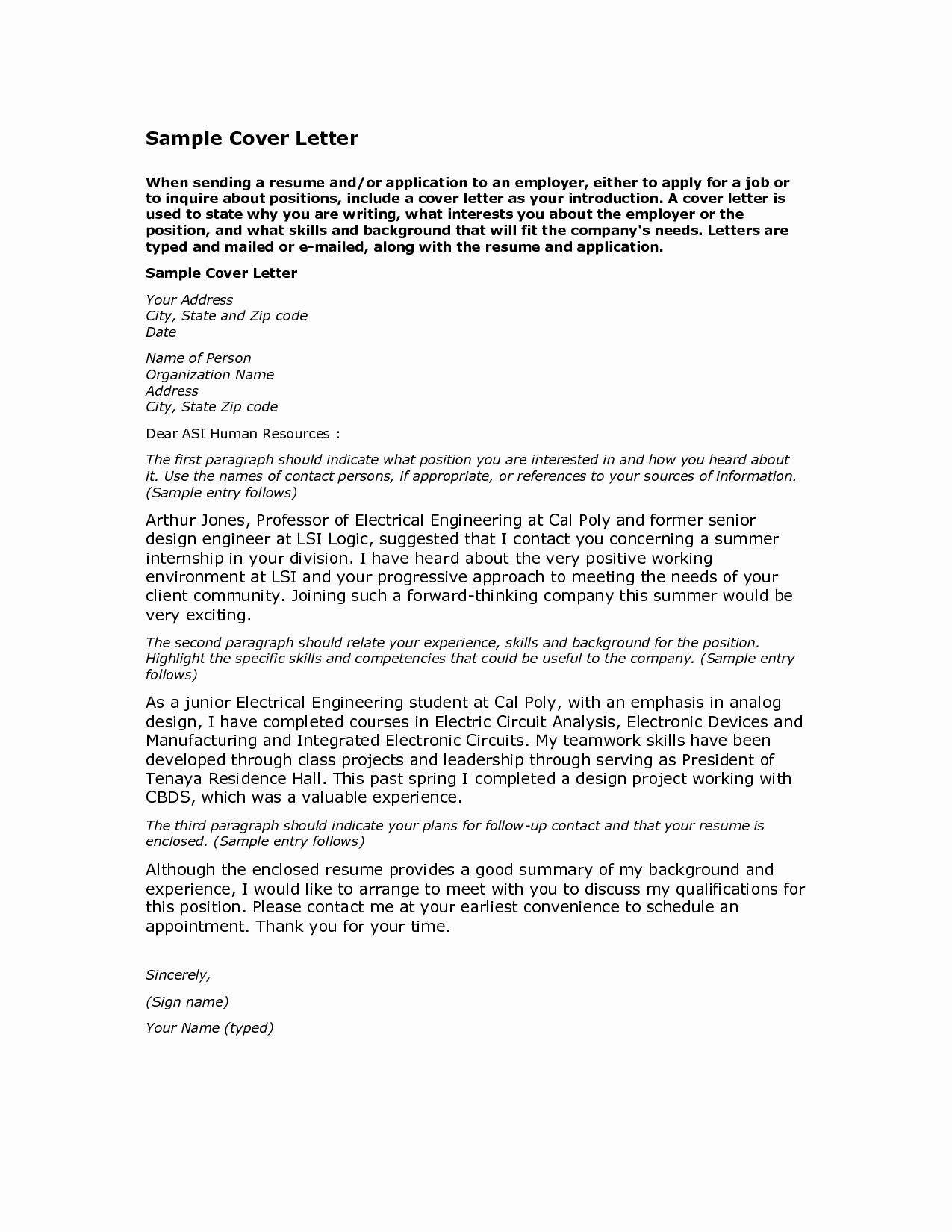 Letter Of Application Example New Cover Letter Sample Cover Letter for Job Application