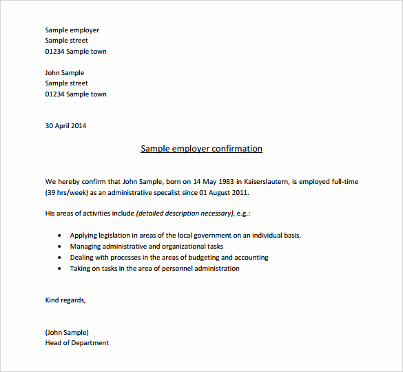 Letter Of Employment Templates Beautiful 15 Letter Of Employment Templates Doc Pdf