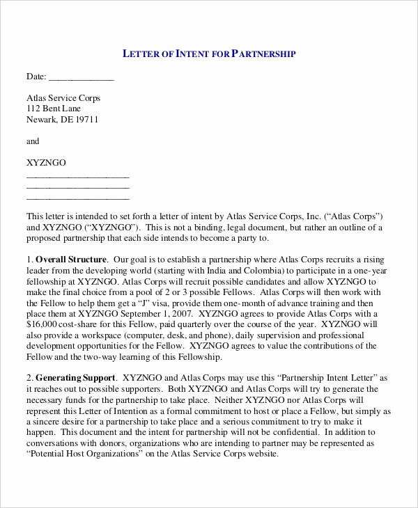 Letter Of Intent for Business Lovely 39 Letter Of Intent Templates Free Word Documents