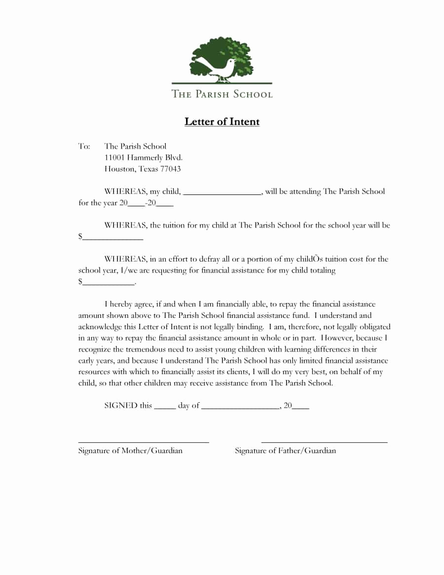 Letter Of Intent for College Awesome 40 Letter Of Intent Templates &amp; Samples [for Job School