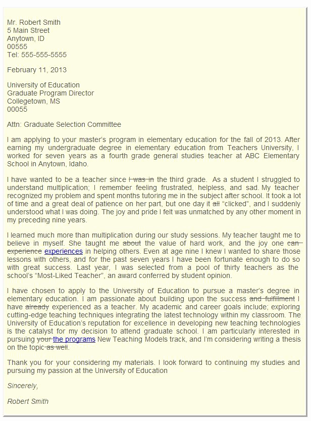 Letter Of Intent for College Best Of Graduate School Admissions Letter Of Intent