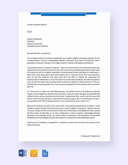 Letter Of Intent for College New 10 Sample Letter Of Intent for University Pdf Doc