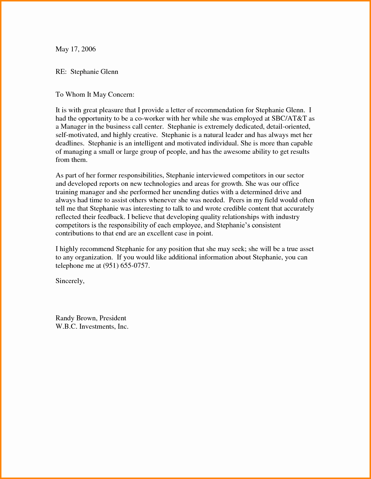 Letter Of Recommendation for Colleague Lovely Template for Writing A Letter Re Mendation for A