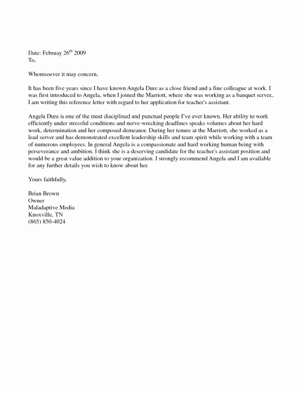 Letter Of Recommendation for Immigration Beautiful Letter Re Mendation for Immigration