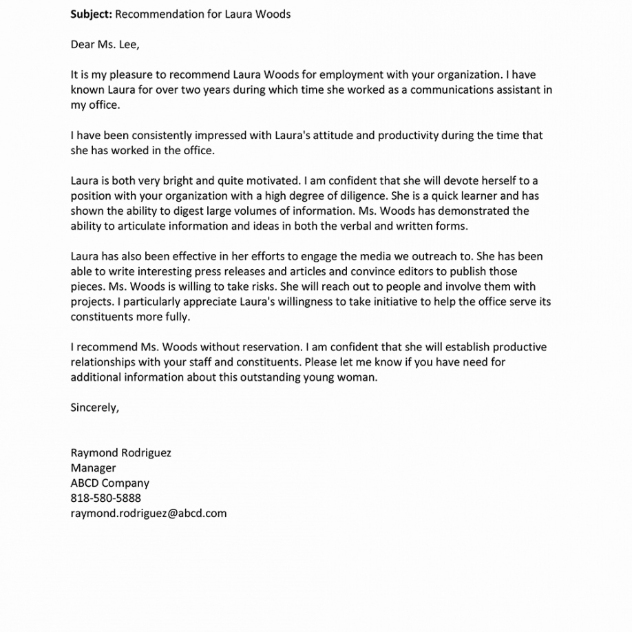 Letter Of Recommendation From Employer Beautiful Employment Letter Sample Termination Singapore for
