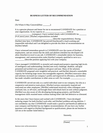 Letter Of Recommendation Outline Awesome Letter Of Re Mendation Template Free Download Create