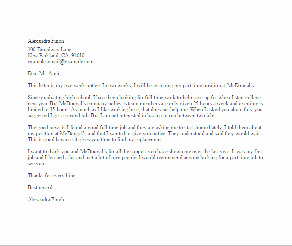 Letter Of Resignation Templates Best Of Simple Resignation Letter Template – 15 Free Word Excel