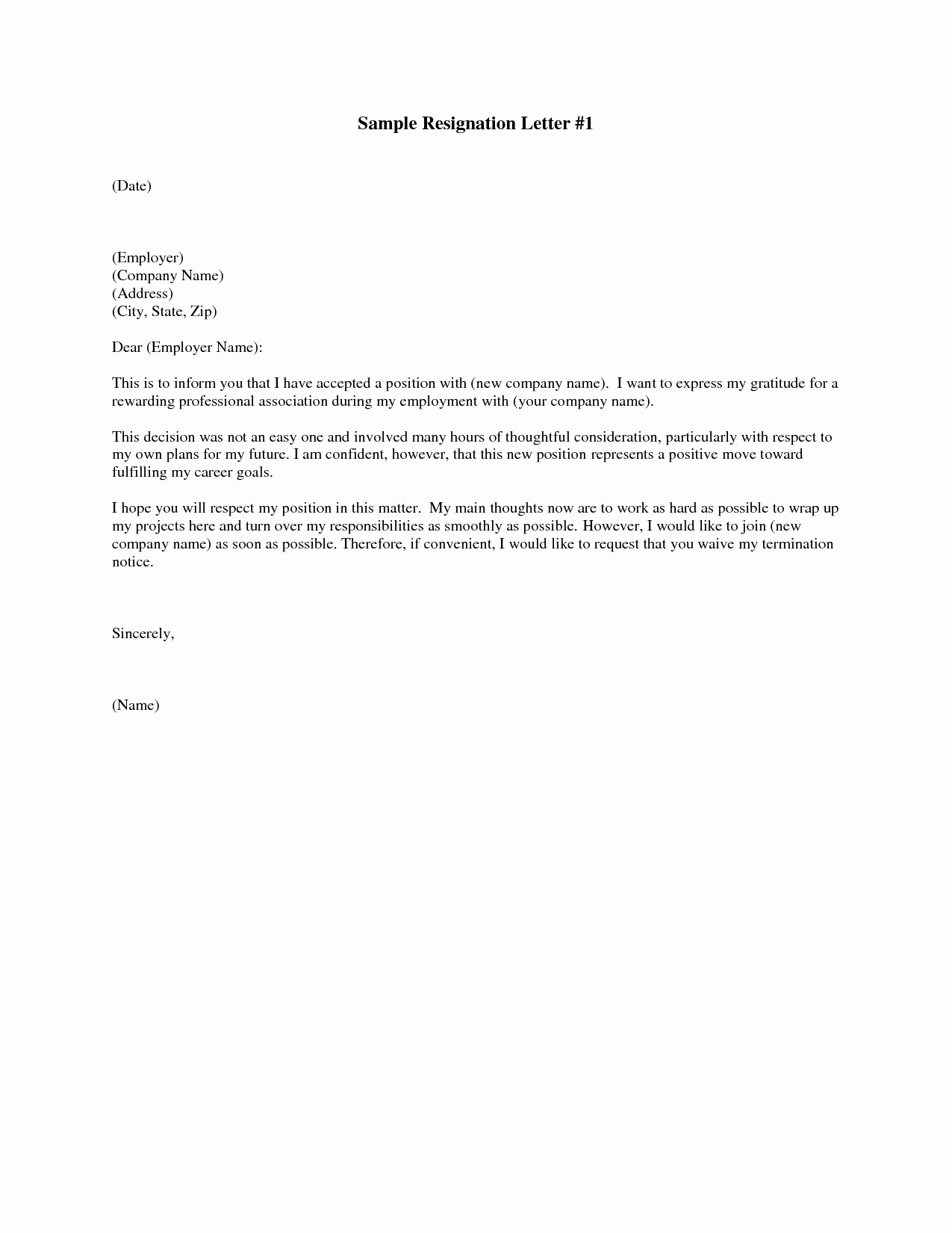 Letter Of Resignation Templates Unique How to Write Easy Simple Resignation Letter Sample