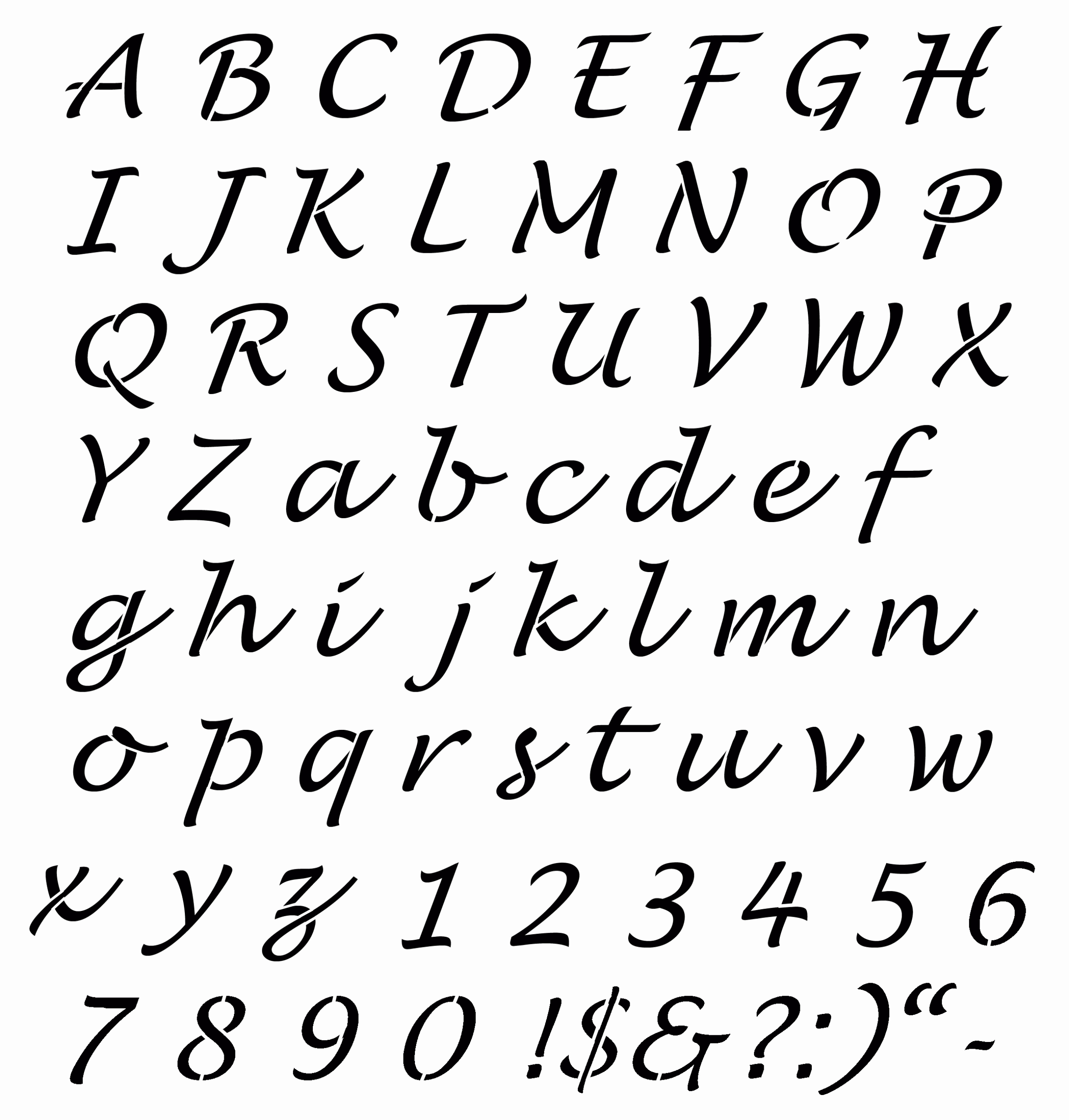 Letter Stencils to Print New 20 Printable Alphabet Letter Stencils &amp; Small