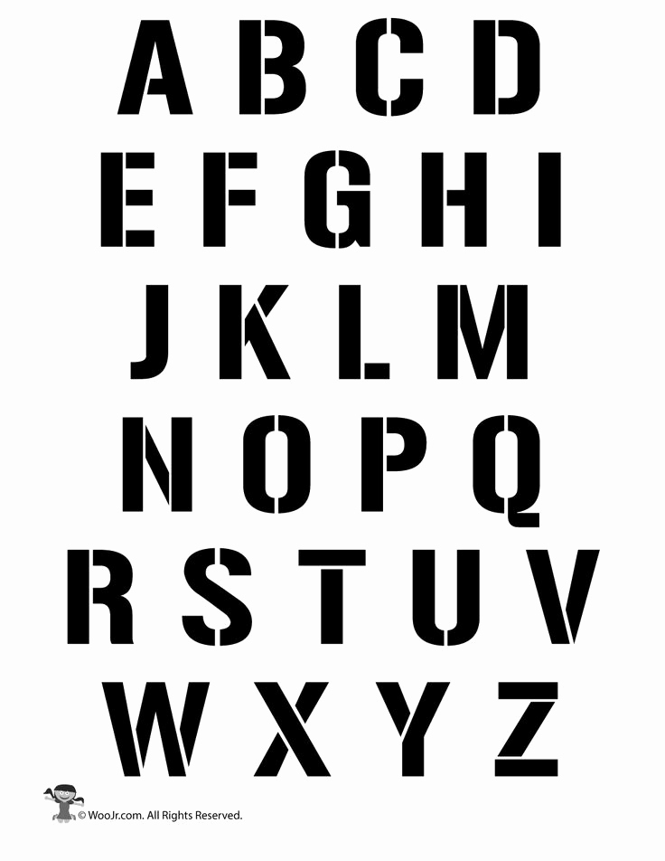 Letter Stencils to Print New Uppercase Alphabet Stencil Letter Set Crafts