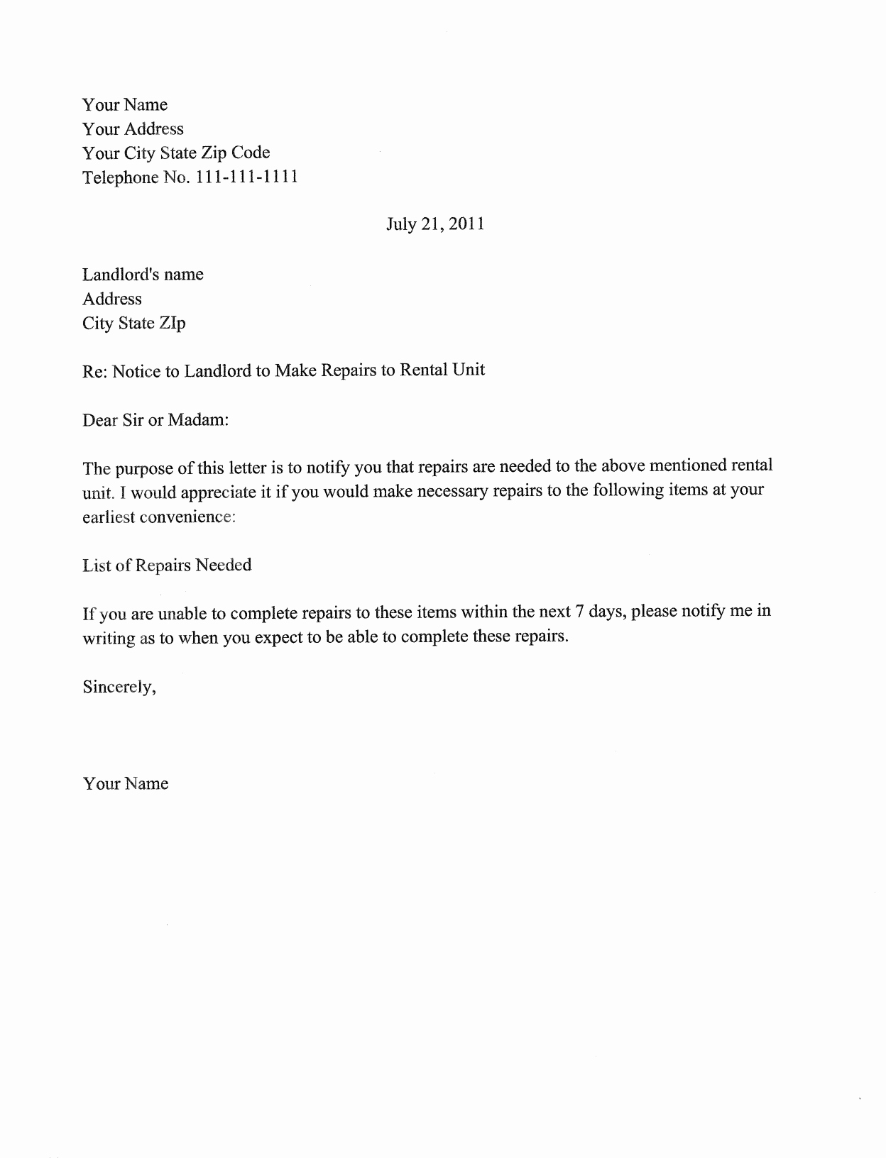 Letter to Land Lord Luxury Best S Of Landlord Demand Letter Deposit Demand