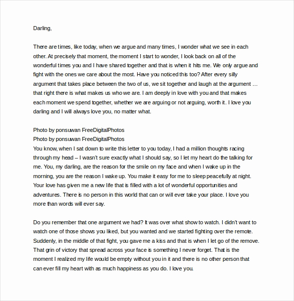 Letter to My Wife Awesome 7 Love Letter Templates to My Wife Pdf Doc