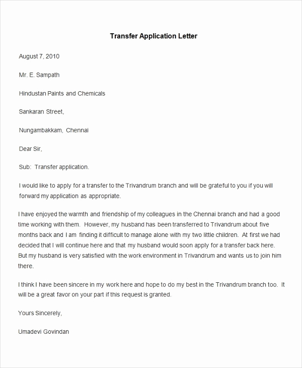 Letters Of Application Examples Unique 94 Best Free Application Letter Templates &amp; Samples Pdf