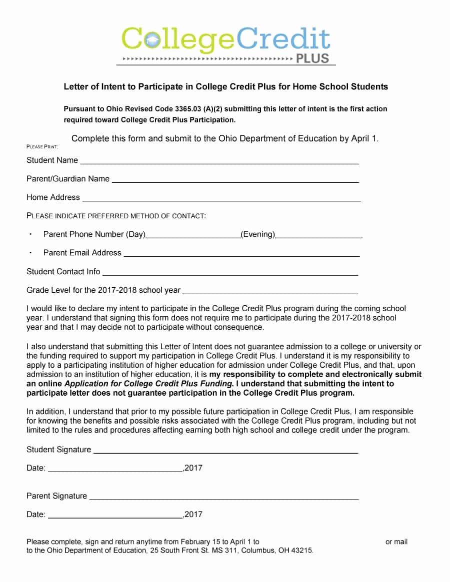 Letters Of Intent for College Beautiful 40 Letter Of Intent Templates &amp; Samples [for Job School