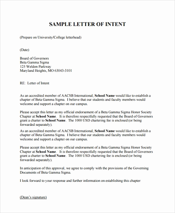 Letters Of Intent for College Inspirational 10 Sample Letter Of Intent for University Pdf Doc