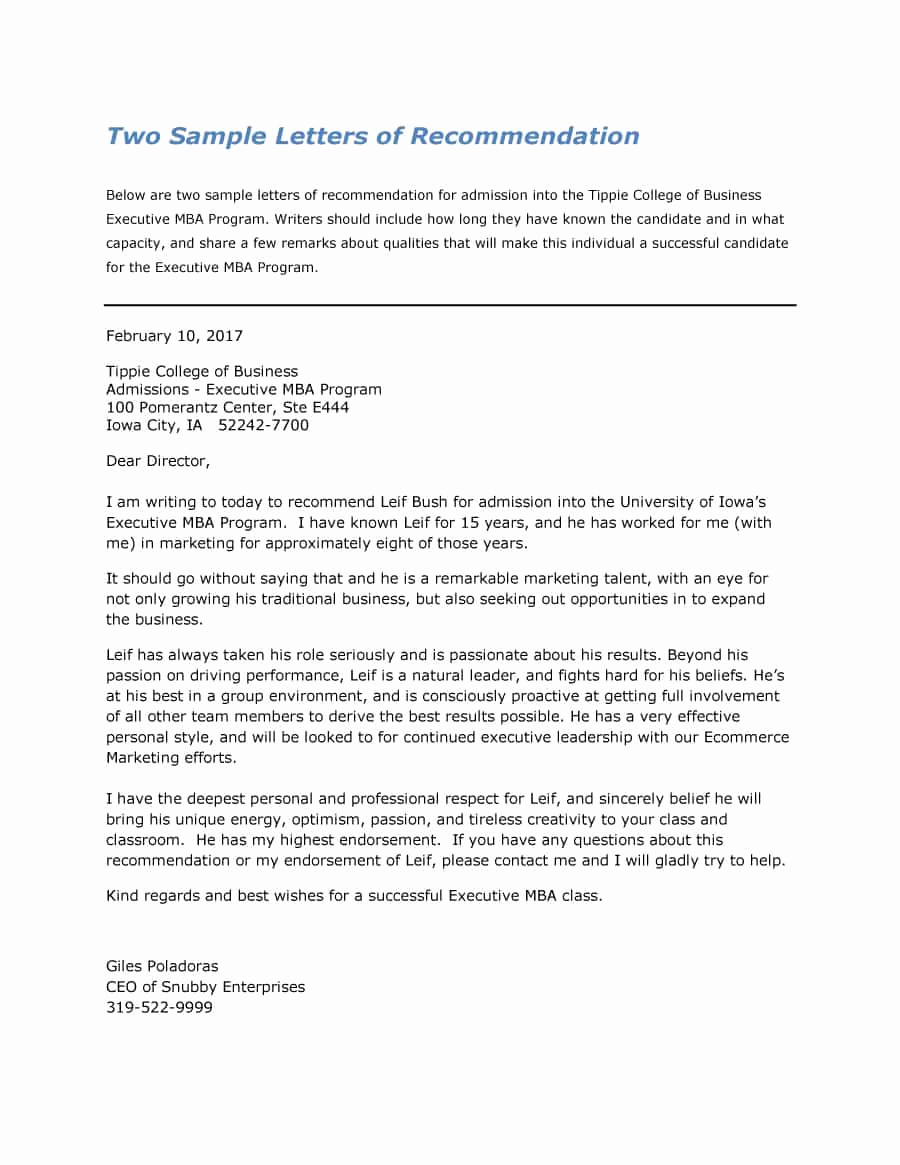 Letters Of Recommendation Template Fresh 43 Free Letter Of Re Mendation Templates &amp; Samples
