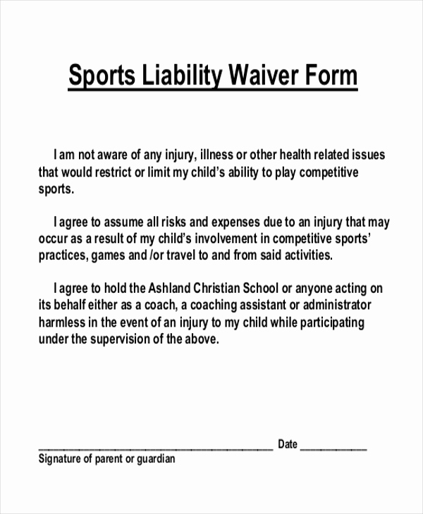 Liability Waiver form Free Awesome Sample Liability Waiver form 11 Free Documents In Pdf