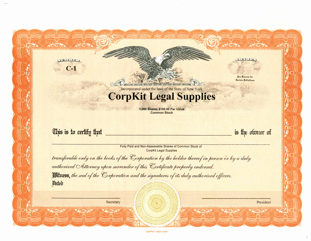 Llc Membership Certificate Template Awesome Eagle Non Reflecting Pdf Template