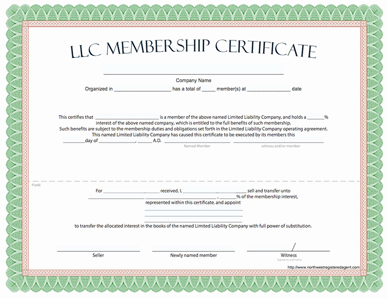 Llc Membership Certificate Template Best Of Llc Membership Certificate Free Limited Liability