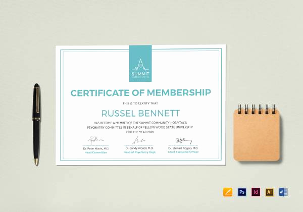Llc Membership Certificate Template Inspirational Membership Certificate Template 15 Free Sample Example
