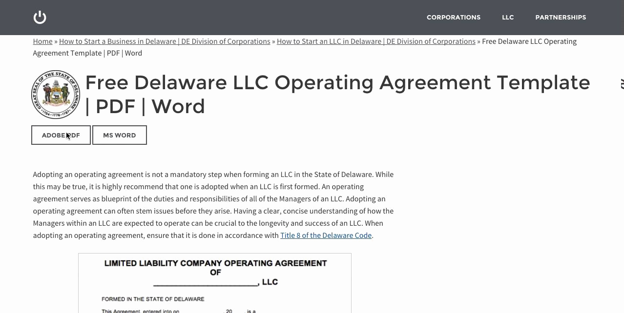 Llc Operating Agreement Pdf Fresh Free Delaware Llc Operating Agreement Template