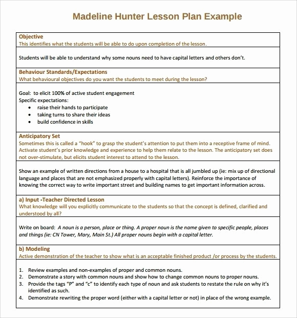 Madeline Hunter Lesson Plan Example Awesome Reading Mastery Lesson Plan Template – Co Teaching