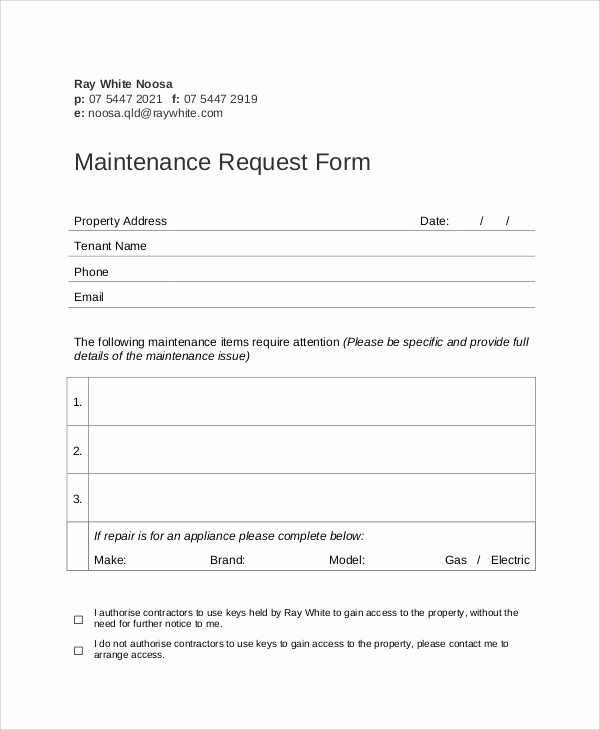 Maintenance Request form Template Elegant Sample Repair Request form 12 Examples In Word Pdf