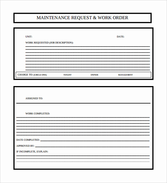 Maintenance Request form Template Fresh 16 Work order Templates Word Google Docs