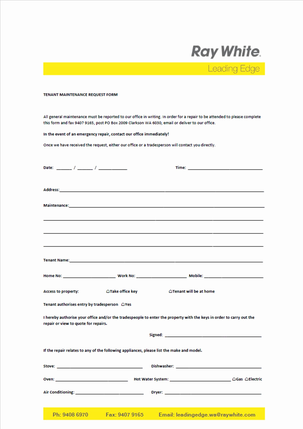 Maintenance Request form Template New Sample I Follow Up Letter to Landlord with Instructions
