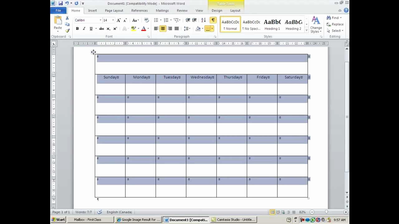 Make A Calendar In Word Awesome How to Create and Customize Calendar In Ms Word