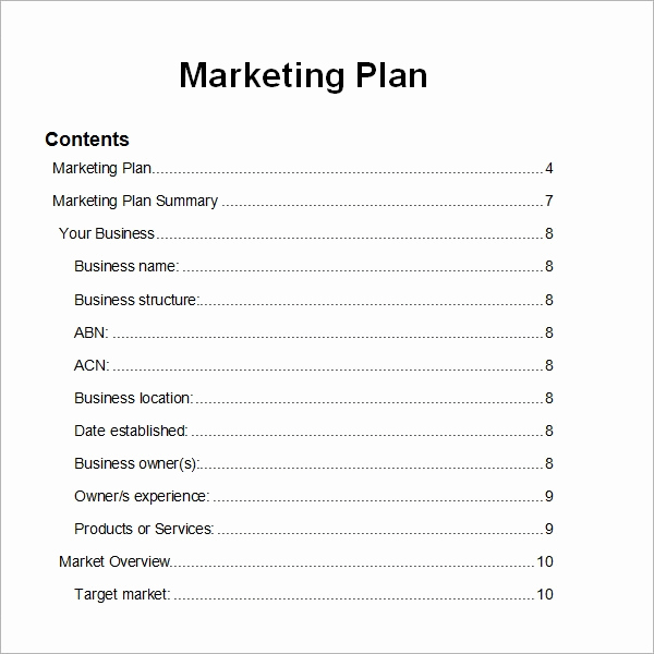 Marketing Plan Sample Pdf Inspirational 14 Sample Marketing Plan Templates